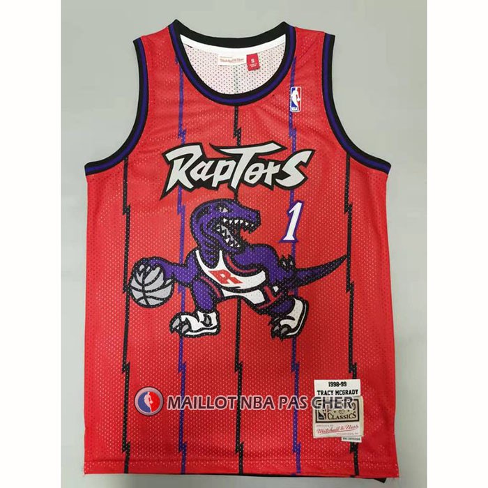 Maillot Tornto Raptors Tracy McGrady NO 1 Mitchell & Ness 1998-99 Rouge